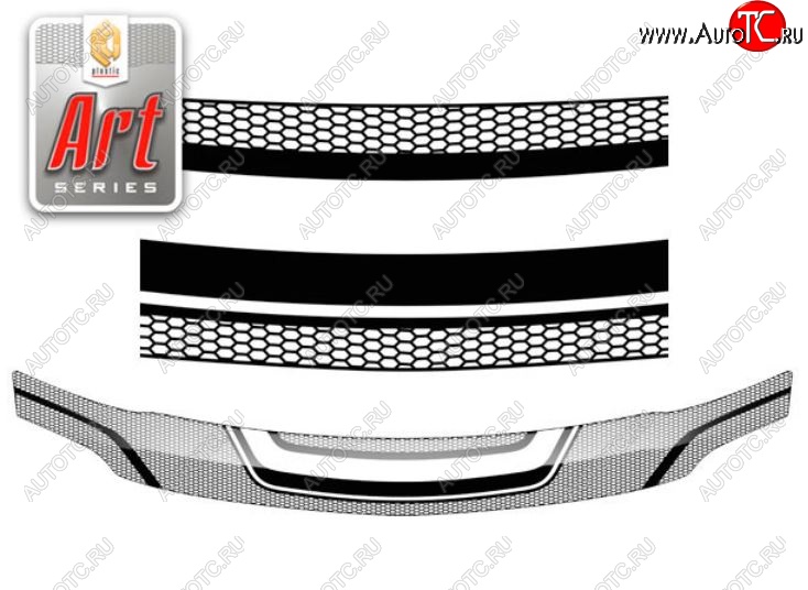 2 449 р. Дефлектор капота CA-Plastiс  Renault Logan  1 (2004-2010) дорестайлинг (Серия Art белая)  с доставкой в г. Таганрог