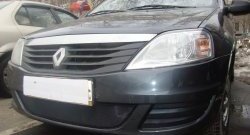 2 199 р. Защитная сетка на бампер Russtal (черная) Renault Logan 1 дорестайлинг (2004-2010)  с доставкой в г. Таганрог. Увеличить фотографию 1