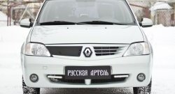 879 р. Зимняя заглушка решетки радиатора РА  Renault Logan  1 (2004-2010) дорестайлинг  с доставкой в г. Таганрог. Увеличить фотографию 3