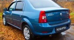 1 339 р. Защитная накладка на задний бампер RA  Renault Logan  1 (2010-2016) рестайлинг  с доставкой в г. Таганрог. Увеличить фотографию 3