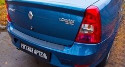 1 339 р. Защитная накладка на задний бампер RA  Renault Logan  1 (2010-2016) рестайлинг  с доставкой в г. Таганрог. Увеличить фотографию 4