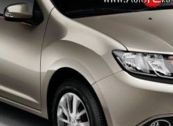 Переднее правое крыло (без отв. под повторитель) Стандартное Renault Sandero (B8) дорестайлинг (2014-2018)  (Окрашенное)