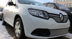 1 539 р. Сетка в решетку радиатора Russtal  Renault Logan  2 (2014-2018) дорестайлинг (хром)  с доставкой в г. Таганрог. Увеличить фотографию 2