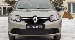 1 089 р. Зимняя заглушка переднего бампера RA  Renault Logan  2 (2014-2018) дорестайлинг  с доставкой в г. Таганрог. Увеличить фотографию 2