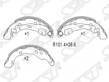 Колодки тормозные задние SAT Renault Logan 2 дорестайлинг (2014-2018)