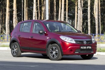 2 489 р. Накладки на колёсную арку RA (Передняя правая)  Renault Sandero Stepway  (BS) (2010-2014) (Поверхность шагрень)  с доставкой в г. Таганрог. Увеличить фотографию 1