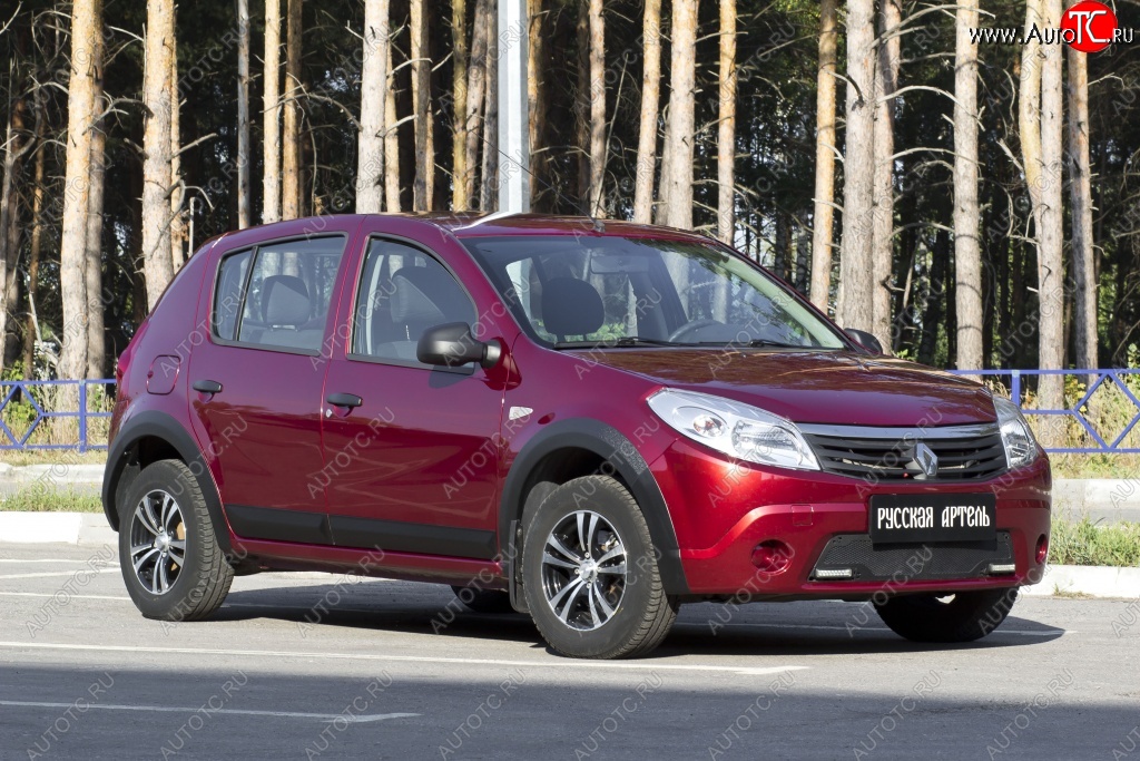 2 489 р. Накладки на колёсную арку RA (Передняя правая)  Renault Sandero Stepway  (BS) (2010-2014) (Поверхность шагрень)  с доставкой в г. Таганрог