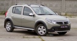 3 099 р. Молдинги дверей RA (узкие, комплект)  Renault Sandero  (BS) (2009-2014) (Поверхность шагрень)  с доставкой в г. Таганрог. Увеличить фотографию 2