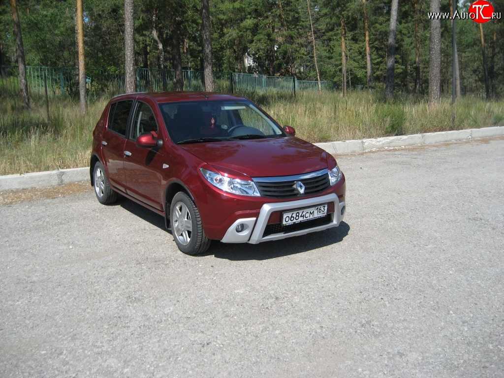 1 549 р. Накладки на противотуманные фары на KART RS Renault Sandero (BS) (2009-2014) (Тисненный пластик)  с доставкой в г. Таганрог