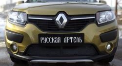 2 079 р. Защитная сетка решетки переднего бампера РА  Renault Sandero Stepway  (B8) (2014-2018) дорестайлинг  с доставкой в г. Таганрог. Увеличить фотографию 3