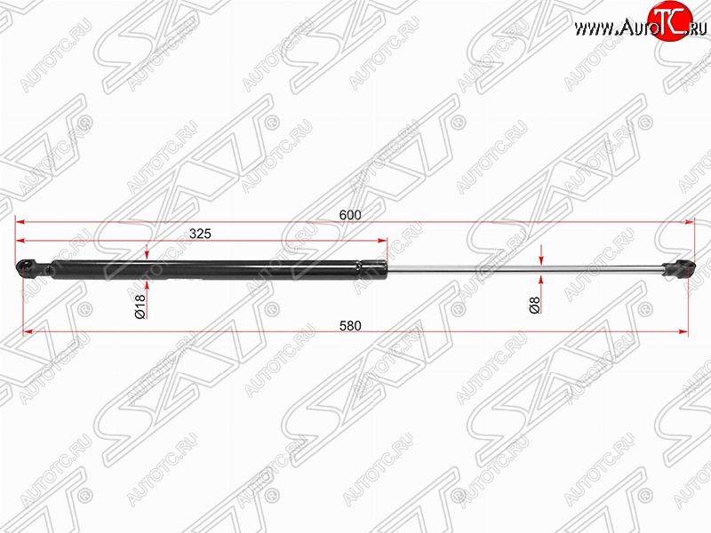 699 р. Газовый упор капота SAT  Renault Sandero  (B8) - Sandero Stepway  (B8)  с доставкой в г. Таганрог