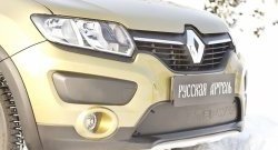 1 079 р. Зимняя заглушка решетки переднего бампера Stepway РА  Renault Sandero Stepway  (B8) (2014-2018) дорестайлинг  с доставкой в г. Таганрог. Увеличить фотографию 3