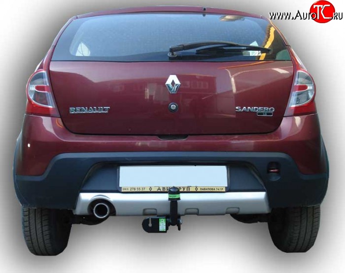 8 349 р. Фаркоп (Stepway) Лидер Плюс  Renault Sandero Stepway  (BS) (2010-2014) (Без электропакета)  с доставкой в г. Таганрог