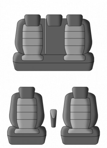 5 349 р. Чехлы сидений (жаккард, 60/40, раздельная задняя спинка, 3Г-образ.подголовника) Lord Autofashion Дублин  Renault Kaptur (2016-2025) дорестайлинг, рестайлинг (Чёрный, Ёж белый)  с доставкой в г. Таганрог. Увеличить фотографию 3