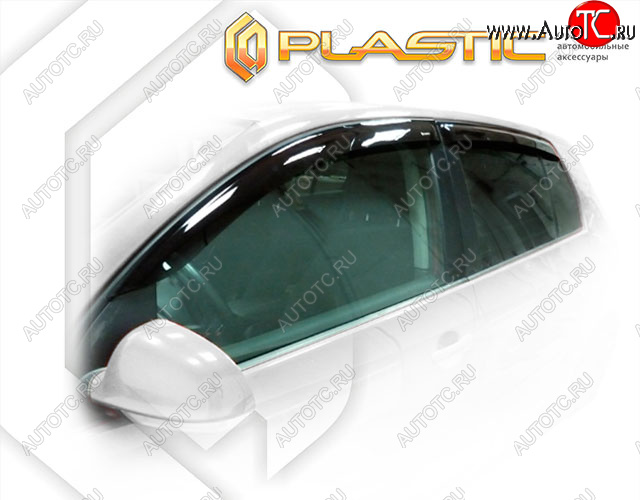 2 199 р. Дефлектора окон CA-Plastic  Volkswagen Golf  5 (2003-2009) хэтчбэк (Classic полупрозрачный, Без хром. молдинга)  с доставкой в г. Таганрог