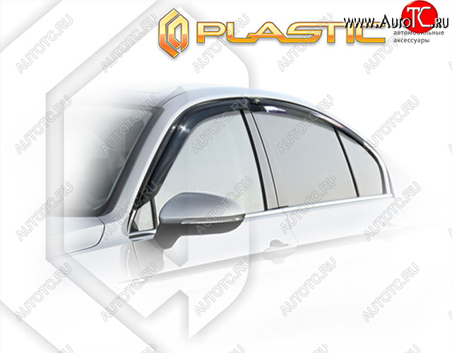 2 299 р. Дефлектора окон CA-Plastic Volkswagen Passat B8 седан дорестайлинг (2015-2019) (Classic полупрозрачный)  с доставкой в г. Таганрог