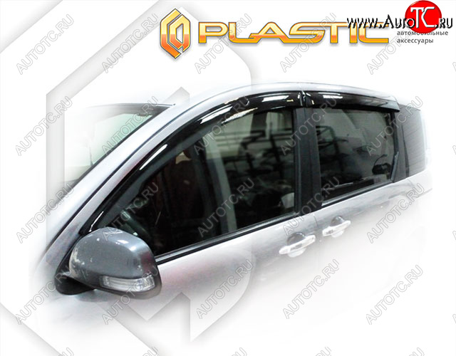 2 079 р. Дефлектора окон (Dice) CA-Plastic  Toyota Sienta Dice (2011-2015) хэтчбек 5 дв. (Classic полупрозрачный, Без хром. молдинга)  с доставкой в г. Таганрог