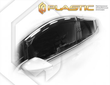 1 999 р. Ветровики дверей CA-Plastic Nissan Leaf 2 (ZE1) (2017-2024) (серия Classic полупрозрачный)  с доставкой в г. Таганрог. Увеличить фотографию 2