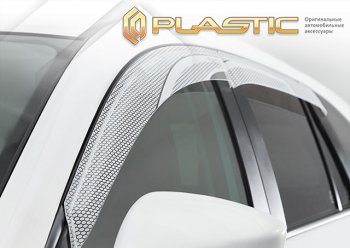 2 369 р. Ветровики дверей CA-Plastic  Volkswagen Passat ( B8,  B8.5) (2015-2025) седан дорестайлинг, седан рестайлинг (Серия Art белая)  с доставкой в г. Таганрог. Увеличить фотографию 2