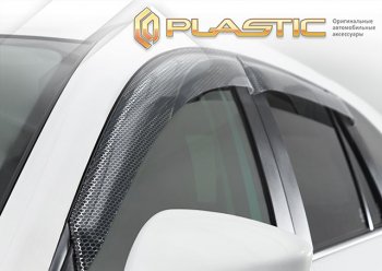 2 289 р. Ветровики дверей CA-Plastic  Toyota Sienta  NCP80 (2003-2015) дорестайлинг, 1-ое пополение 1-ый рестайлинг, 2-ой рестайлинг (Серия Art графит, без хром. молдинга)  с доставкой в г. Таганрог. Увеличить фотографию 2