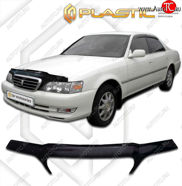 2 369 р. Дефлектор капота (exclusive) CA-Plastic  Toyota Cresta  X100 (1998-2001) рестайлинг (Classic чёрный, Без надписи)  с доставкой в г. Таганрог