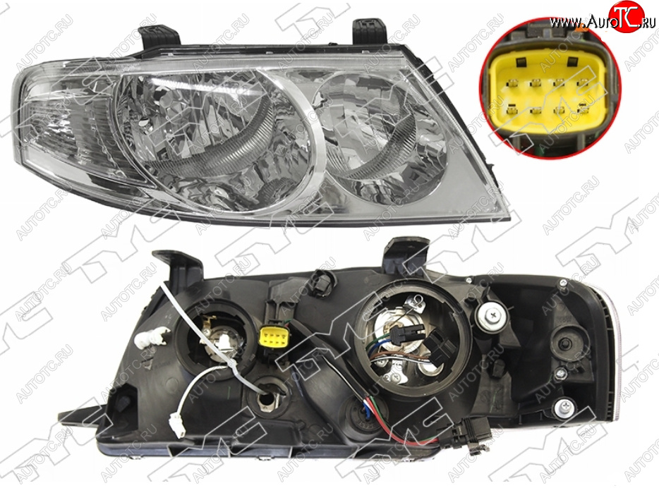 12 249 р. Правая фара (EURO, под электрокорректор) TYC  Nissan Almera Classic  седан (2006-2013) B10  с доставкой в г. Таганрог