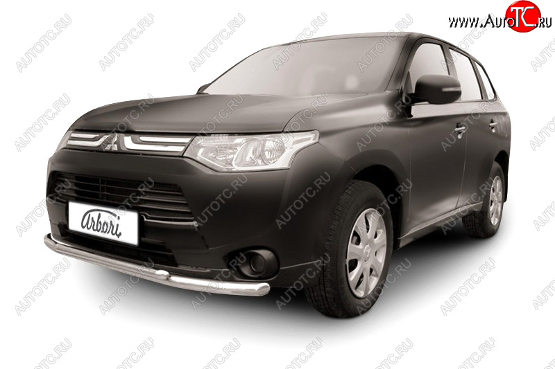 20 999 р. Защита переднего бампера двойная (диаметр 57+42 мм) Arbori  Mitsubishi Outlander  GF (2012-2014) дорестайлинг  с доставкой в г. Таганрог