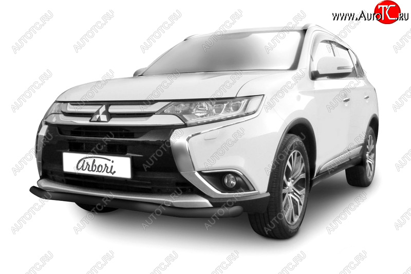 11 699 р. Защита переднего бампера (диаметр 57 мм) Arbori Mitsubishi Outlander GF 2-ой рестайлинг (2015-2018)  с доставкой в г. Таганрог