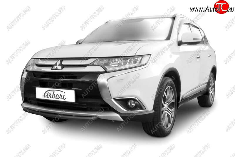 12 349 р. Защита переднего бампера (короткая диаметр 57 мм) Arbori Mitsubishi Outlander GF 2-ой рестайлинг (2015-2018)  с доставкой в г. Таганрог