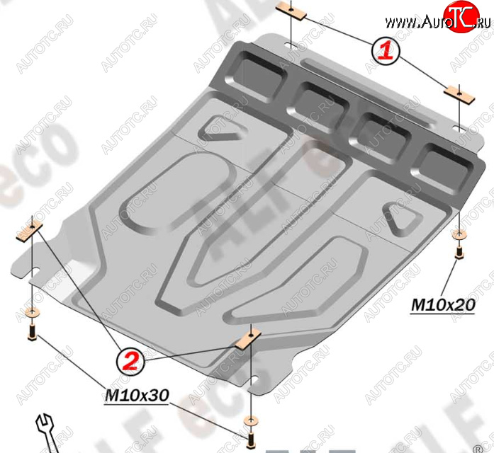 10 499 р. Защита картера двигателя и КПП Alfeco  Chevrolet Lanos  T100 (2002-2017) седан (Алюминий 4 мм)  с доставкой в г. Таганрог