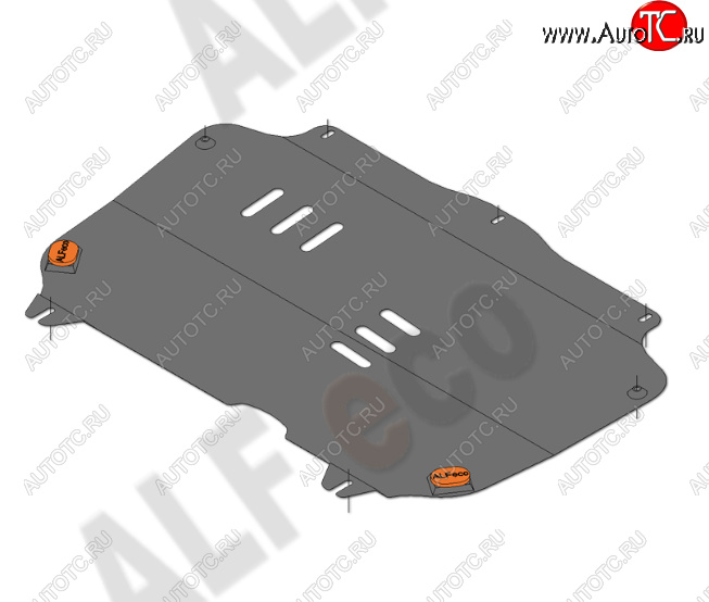 9 199 р. Защита картера двигателя и КПП Alfeco  Chevrolet Spark  M300 (2010-2015) дорестайлинг (Алюминий 4 мм)  с доставкой в г. Таганрог