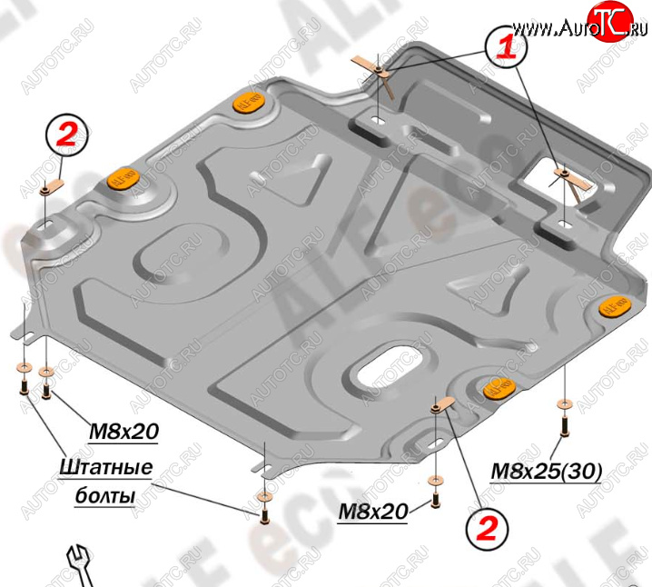 17 599 р. Защита картера двигателя и КПП Alfeco  Chevrolet Captiva (2011-2016) 1-ый рестайлинг, 2-ой рестайлинг (Алюминий 4 мм)  с доставкой в г. Таганрог