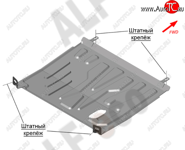 9 899 р. Защита картера двигателя и КПП (V-1,6 AКПП) Alfeco  Datsun on-DO (2014-2019) седан дорестайлинг (Алюминий 4 мм)  с доставкой в г. Таганрог