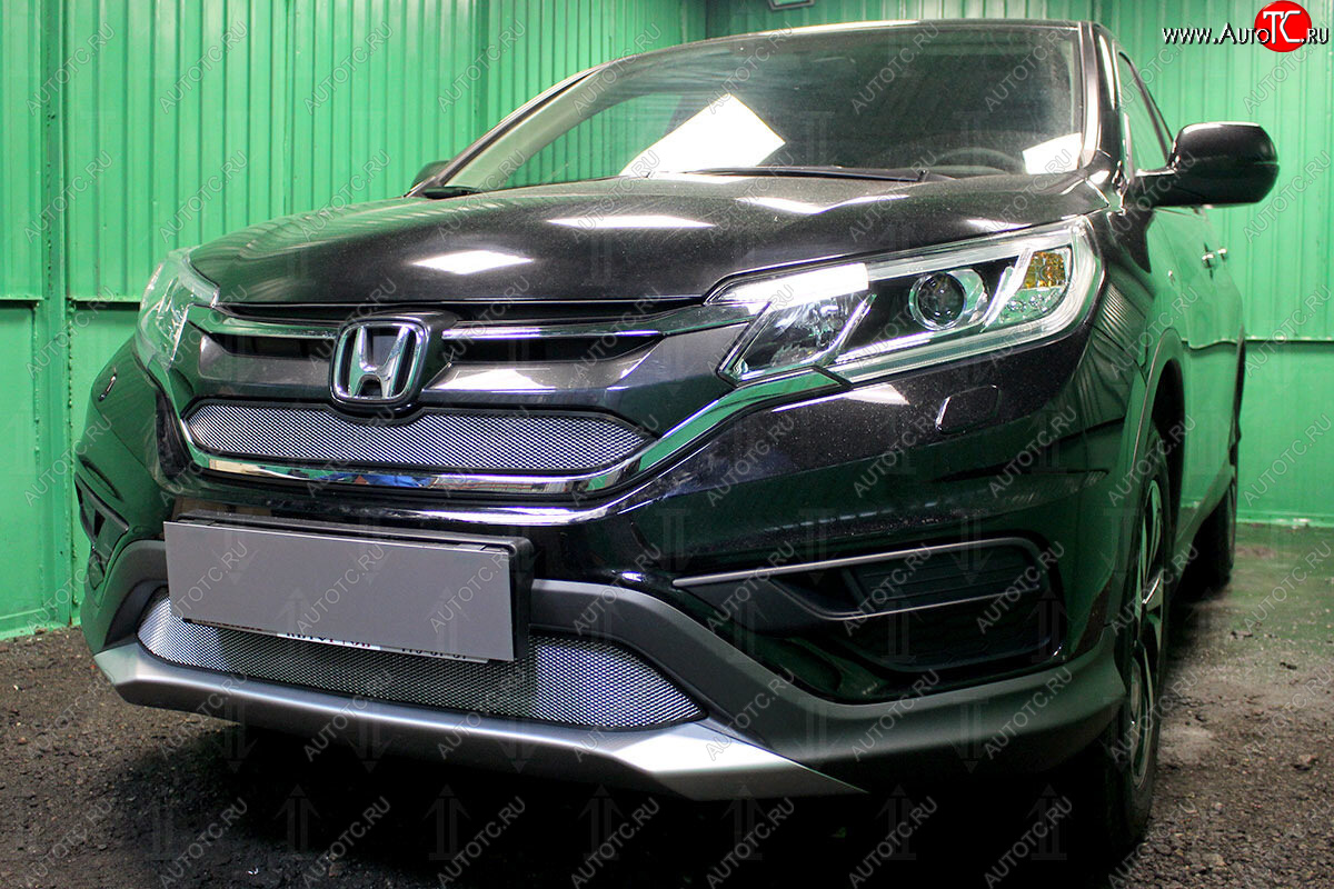 2 969 р.           Защита радиатора Honda CR-V IV 2015-2017 2.0 chrome низ Honda CR-V RM1,RM3,RM4 рестайлинг (2014-2018) (хром)  с доставкой в г. Таганрог