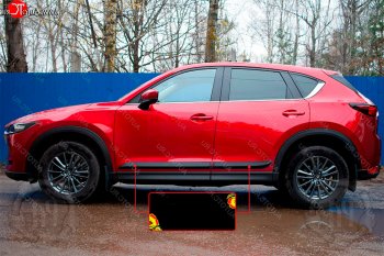 1 269 р. Передний левый молдинг на дверь Русская Артель  Mazda CX-5  KF (2016-2024) (Поверхность глянец, Неокрашенный)  с доставкой в г. Таганрог. Увеличить фотографию 2