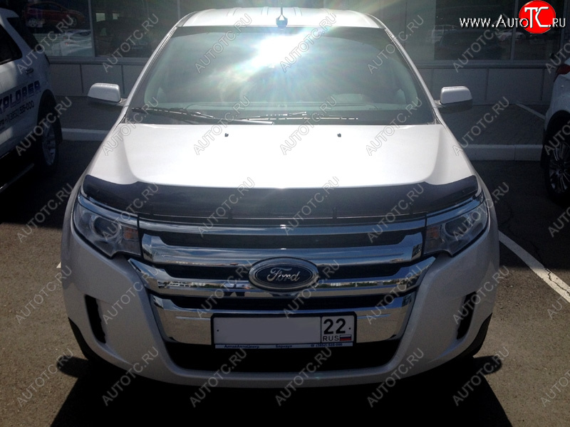 2 879 р. Дефлектор капота SIM Ford Edge U387 рестайлинг (2011-2015)  с доставкой в г. Таганрог