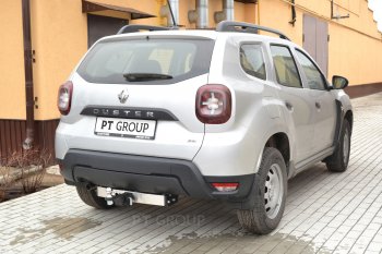 18 399 р. Фаркоп (с нержавеющей накладкой) Petroil Tuning Renault Duster HM (2020-2024) (Без заглушки )  с доставкой в г. Таганрог. Увеличить фотографию 2