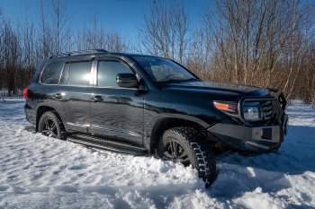 65 999 р. Бампер передний силовой РИФ  Toyota Land Cruiser  200 (2007-2015) дорестайлинг, 1-ый рестайлинг (С дополнительными фарами, защитной дугой и защитой бачка омывателя)  с доставкой в г. Таганрог. Увеличить фотографию 4