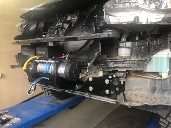 22 349 р. Площадка под лебёдку РИФ (в штатный бампер) Toyota Fortuner AN160 дорестайлинг (2015-2020)  с доставкой в г. Таганрог. Увеличить фотографию 5