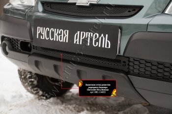 1 199 р. Защитная сетка решетки переднего бампера Русская Артель  Chevrolet Niva  2123 (2009-2020), Лада 2123 (Нива Шевроле) (2009-2020) (Поверхность текстурная)  с доставкой в г. Таганрог. Увеличить фотографию 3