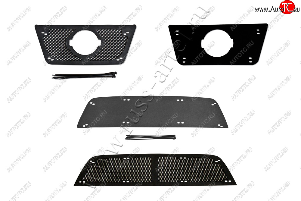 5 299 р. Комплект сетка и зимняя заглушка решетки радиатора и переднего бампера Русская Артель Nissan Terrano D10 дорестайлинг (2013-2016) (Поверхность текстурная)  с доставкой в г. Таганрог