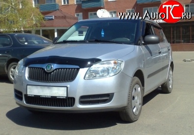 1 754 р. Дефлектор капота NovLine Skoda Fabia Mk2 хэтчбэк дорестайлинг (2007-2010)  с доставкой в г. Таганрог