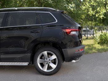 15 249 р. Защита заднего бампера (Ø63 мм, нержавейка) SLITKOFF  Skoda Kodiaq  NU7 (2017-2021) дорестайлинг  с доставкой в г. Таганрог. Увеличить фотографию 3