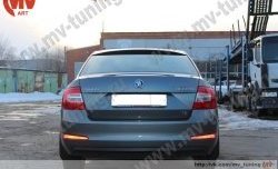 4 649 р. Козырёк на заднее стекло RS  Skoda Octavia  A7 (2012-2017) дорестайлинг лифтбэк (Неокрашенный)  с доставкой в г. Таганрог. Увеличить фотографию 3