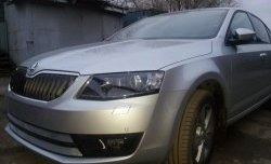 2 699 р. Сетка (для комплектации Ambition, Elegance) на бампер Russtal (хром)  Skoda Octavia  A7 (2012-2017) дорестайлинг лифтбэк, дорестайлинг универсал  с доставкой в г. Таганрог. Увеличить фотографию 2