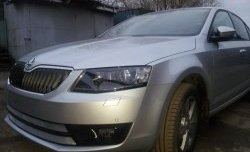 2 699 р. Сетка (для комплектации Ambition, Elegance) на бампер Russtal (хром)  Skoda Octavia  A7 (2012-2017) дорестайлинг лифтбэк, дорестайлинг универсал  с доставкой в г. Таганрог. Увеличить фотографию 4