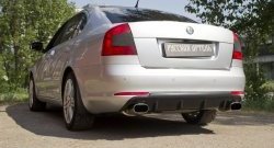 3 369 р. Диффузор заднего бампера RA  Skoda Octavia  A5 (2008-2013) лифтбэк рестайлинг, рестайлинг универсал (Поверхность шагрень)  с доставкой в г. Таганрог. Увеличить фотографию 2