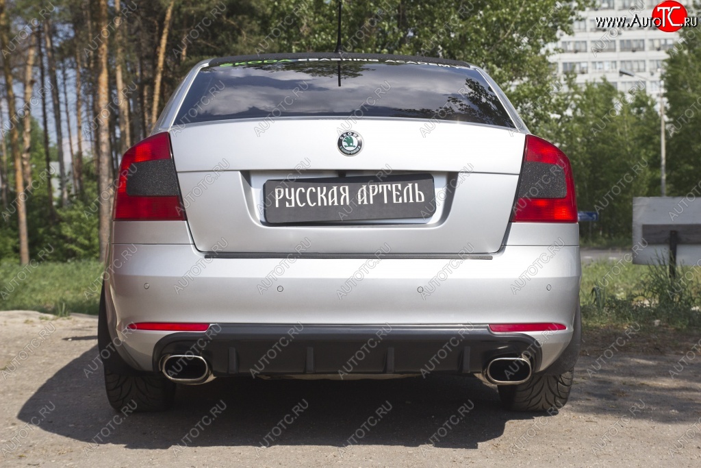 3 369 р. Диффузор заднего бампера RA  Skoda Octavia  A5 (2008-2013) лифтбэк рестайлинг, рестайлинг универсал (Поверхность шагрень)  с доставкой в г. Таганрог