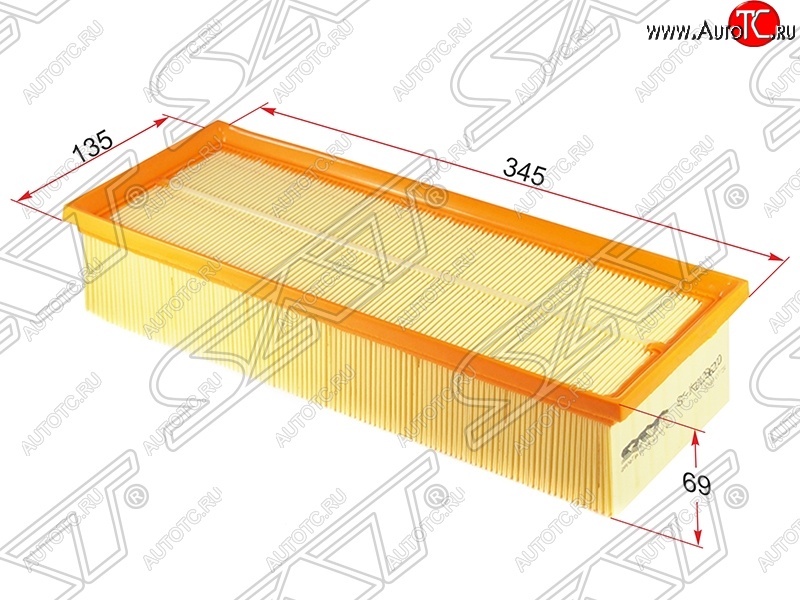 419 р. Фильтр воздушный двигателя SAT  Skoda Octavia (A5), Yeti, Volkswagen Golf (5,  6), Golf Plus (5,  6), Jetta (A5), Passat (B6), Tiguan (NF)  с доставкой в г. Таганрог