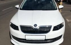 5 999 р. Накладка на передний бампер CT Skoda Octavia A7 дорестайлинг лифтбэк (2012-2017) (Неокрашенная)  с доставкой в г. Таганрог. Увеличить фотографию 2